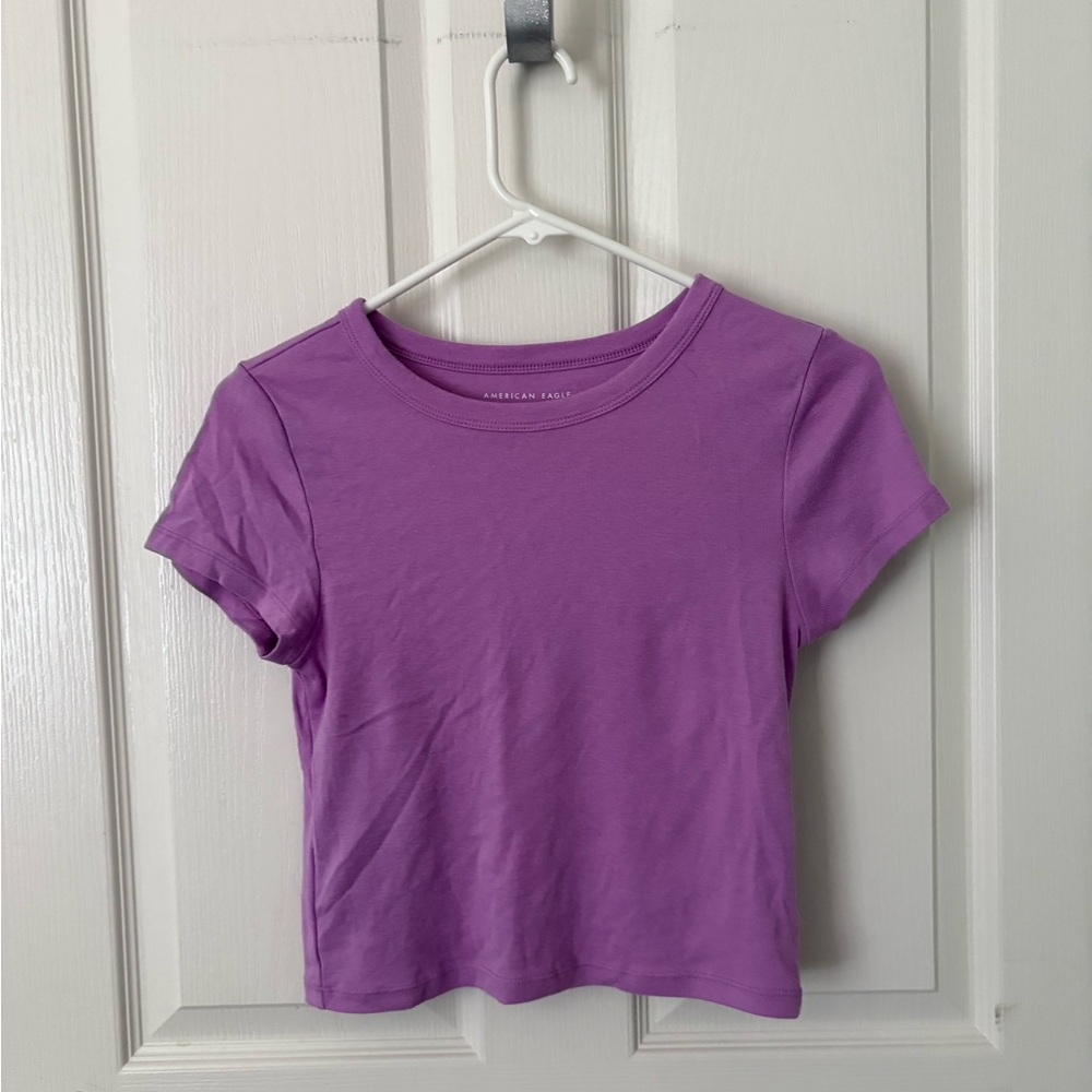 American Eagle Outfitters Purple Short Sleeve Tee